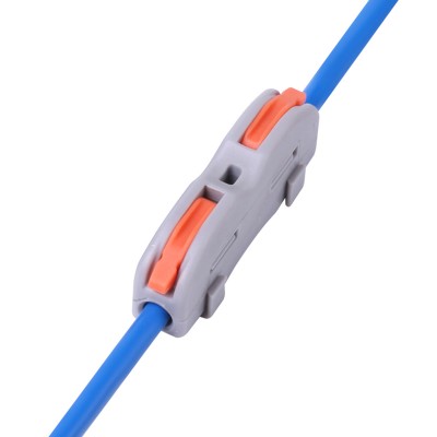 Free spliced good quality 1 in 1 out CE 32A 4mm2 28-12 AWG universal quick fast screwless connector